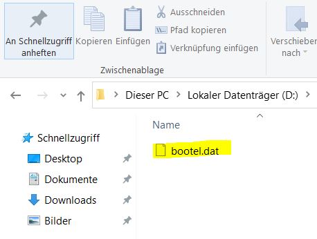 Bootel.dat Datei Windows 10