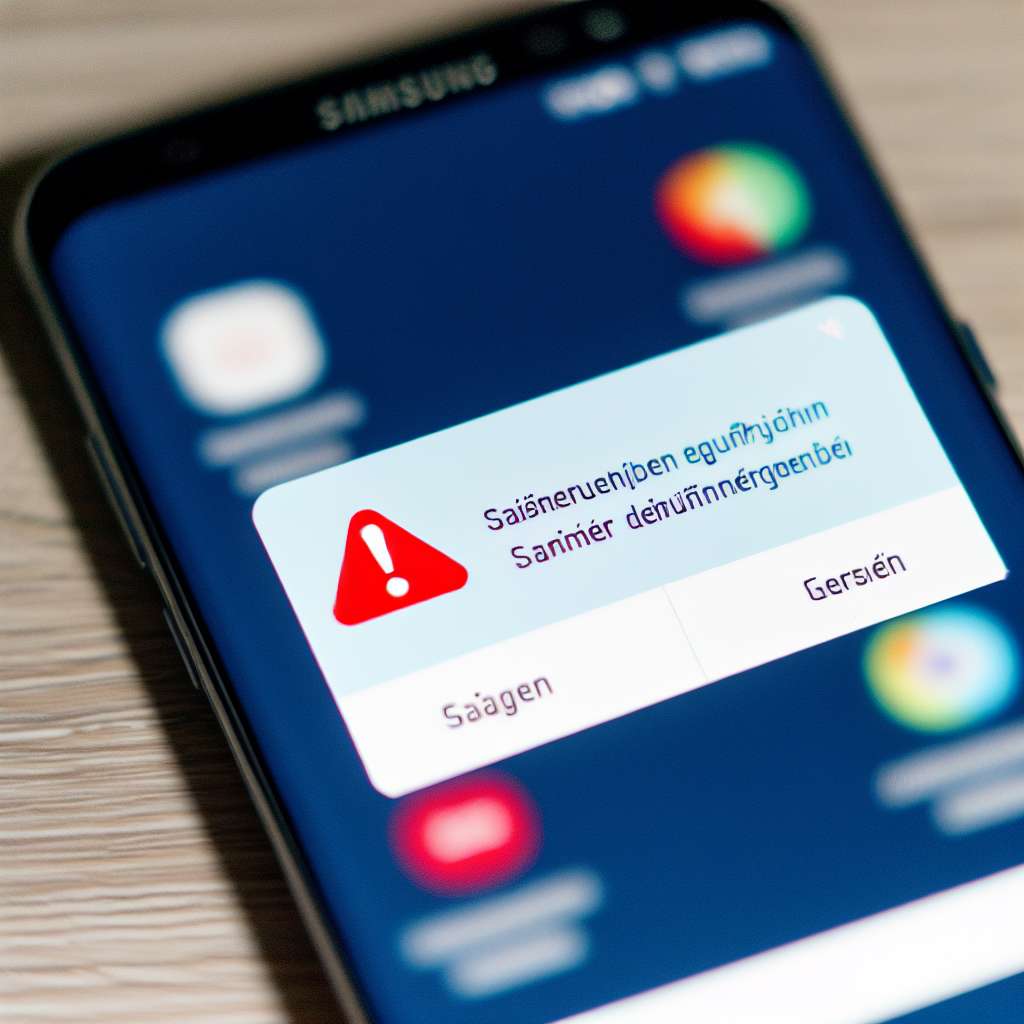 Android Fehlermeldung auf Samsung Galaxy Smartphone