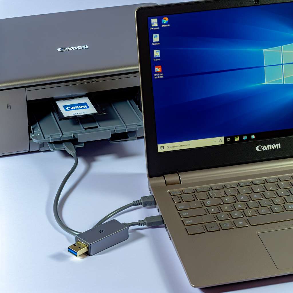 Canon Drucker verbunden mit Windows 11 Laptop