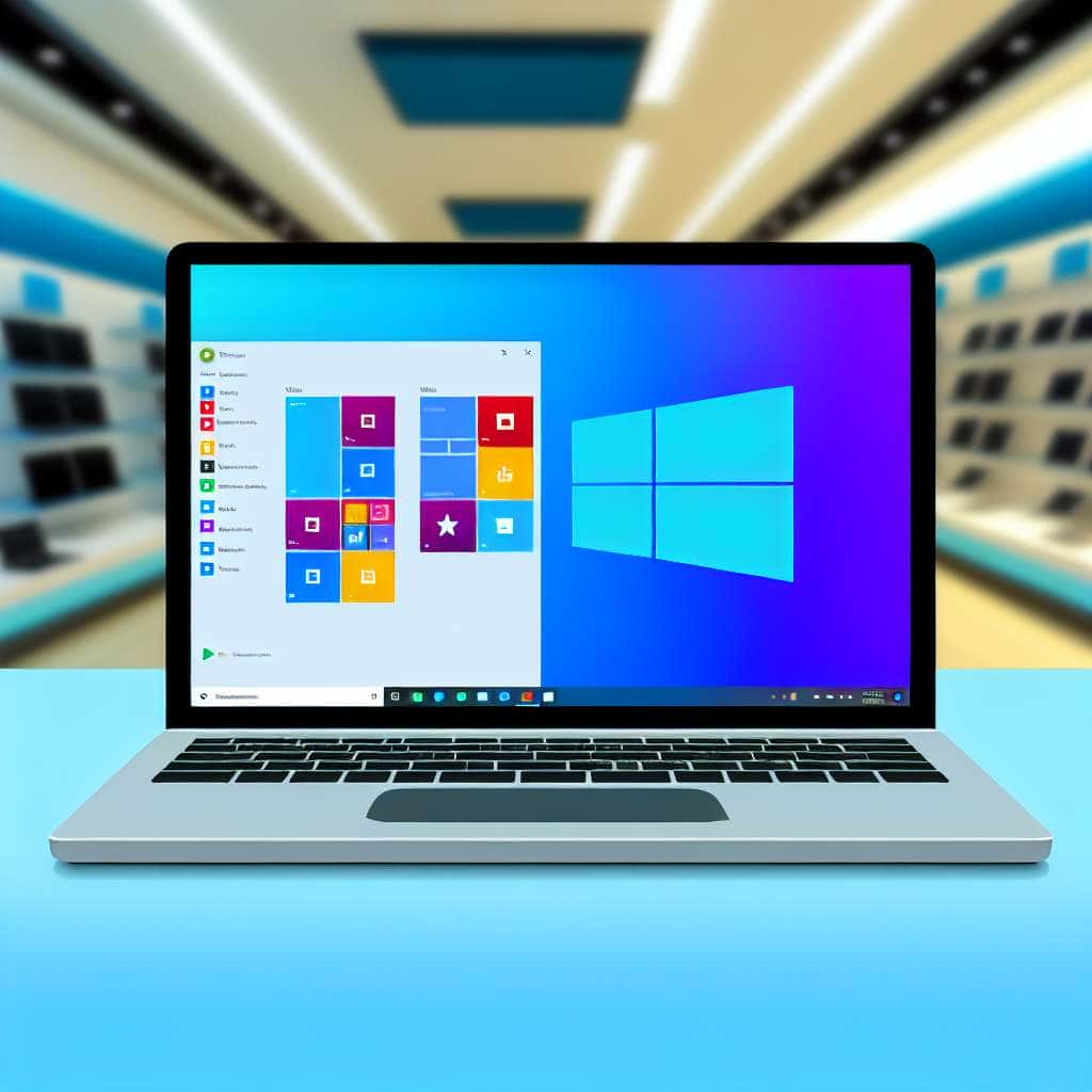 Microsoft Store Windows 11 angezeigt auf einem Laptop