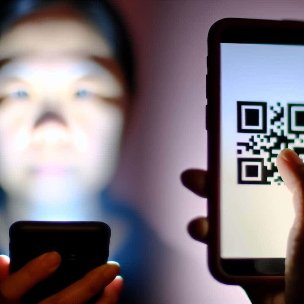 QR Code wird mit Smartphone abgescannt