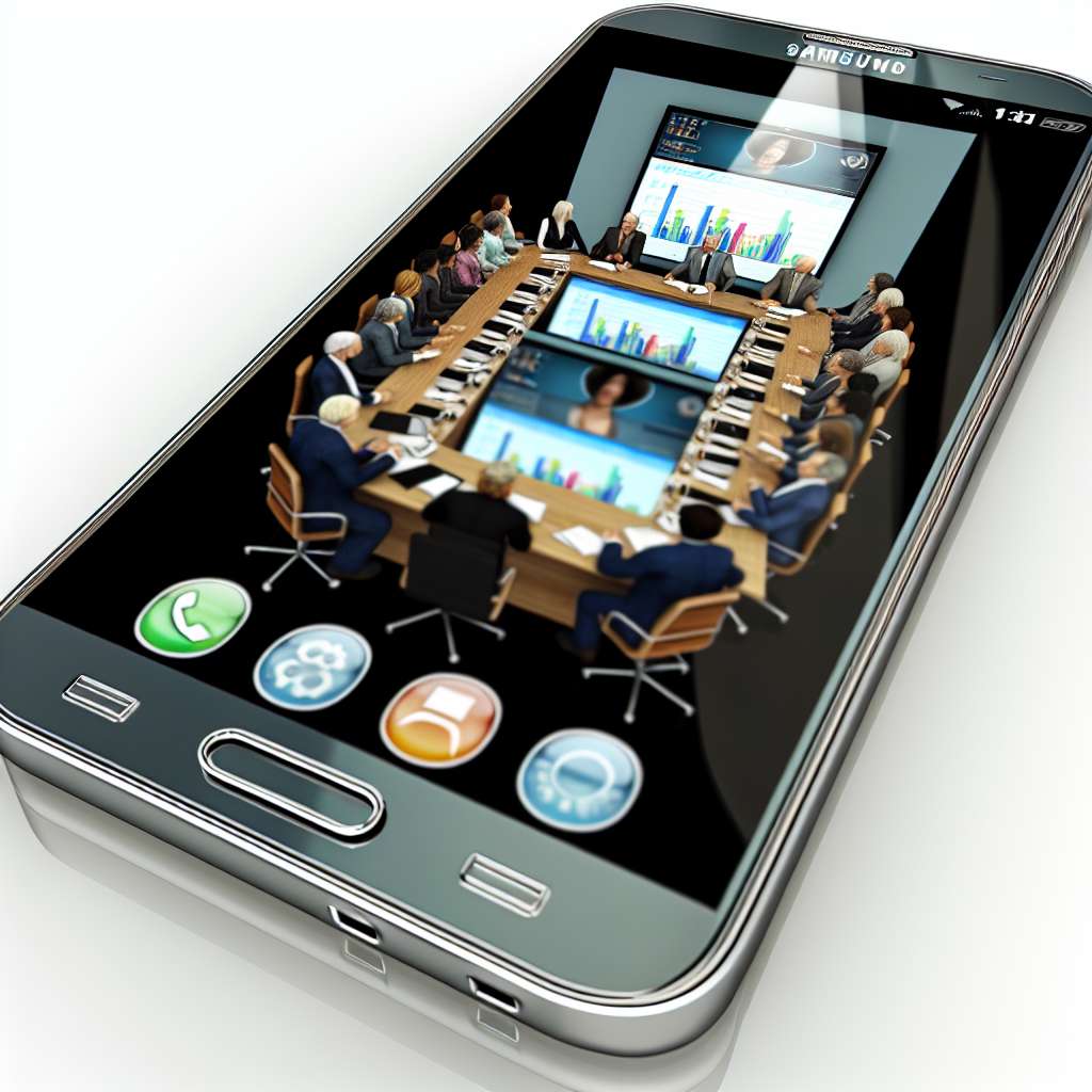 Telefonkonferenz mit Samsung Galaxy Smartphone